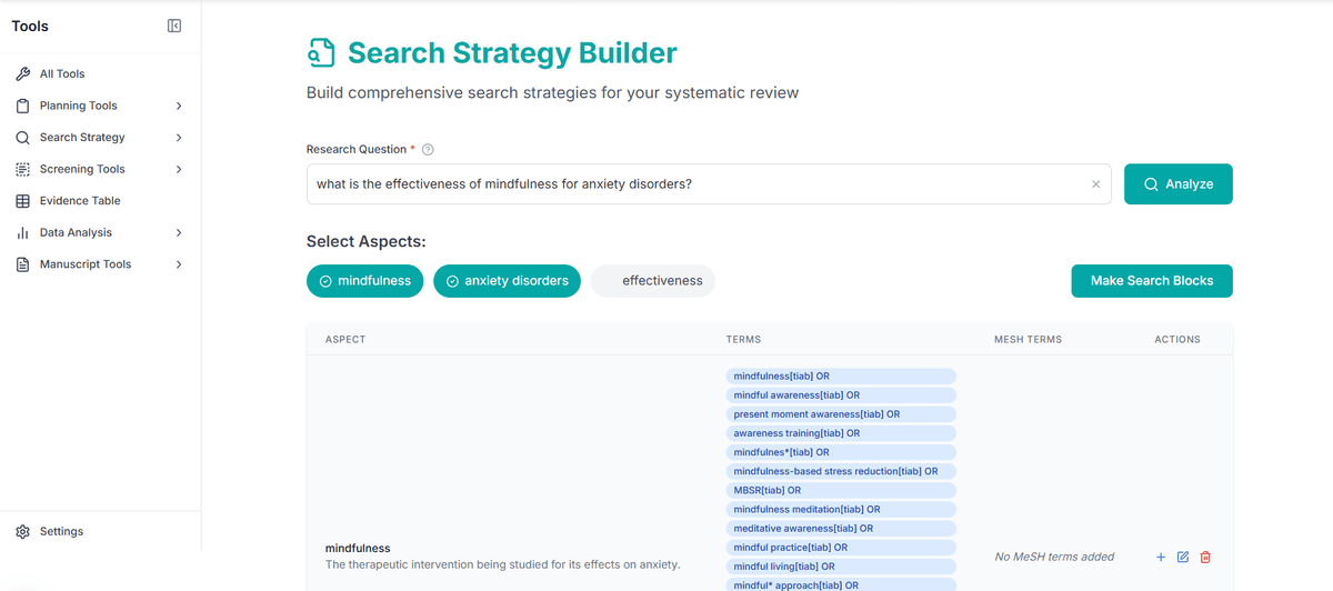 Systematic Review Tools | AI-Powered Research Workflow Platform